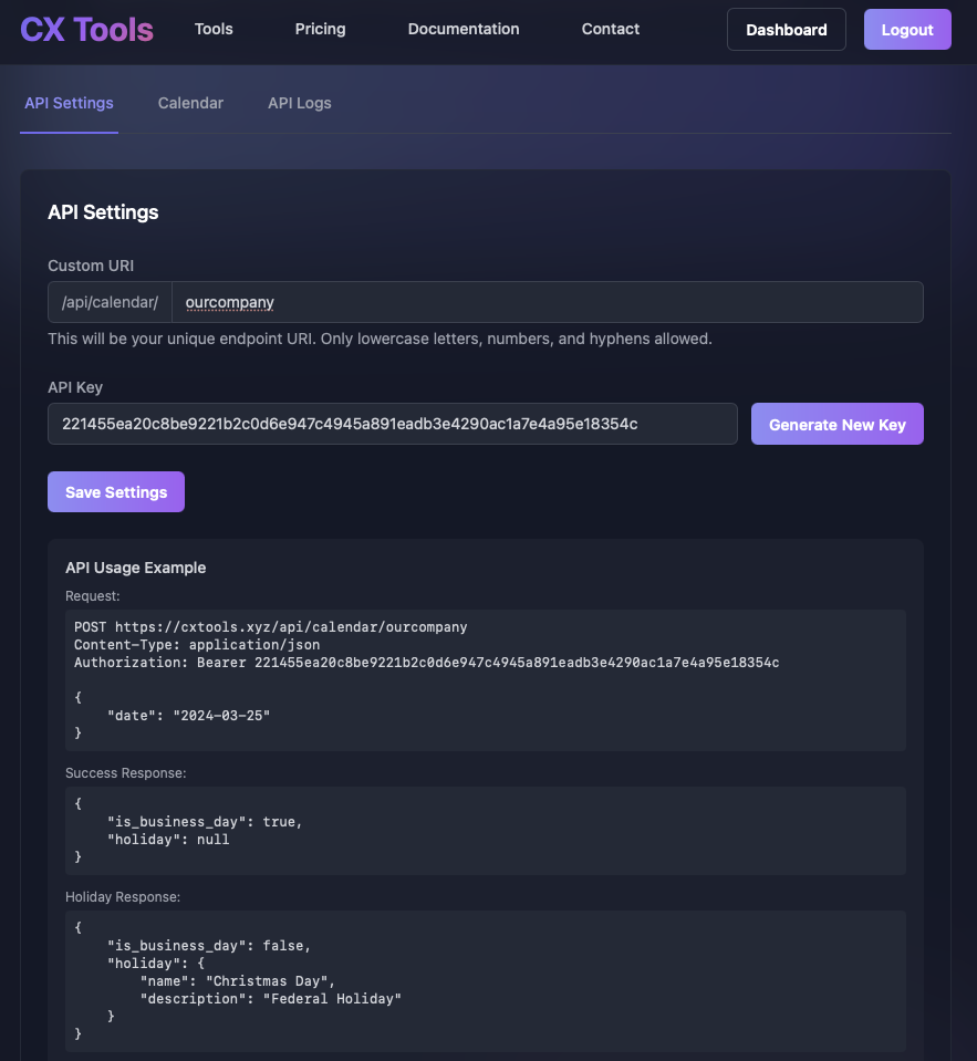 CX Tools development interface